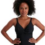 Klassieke Zwarte Nylon Speedo Corrigerende badpakken  in maat XL voor Dames 