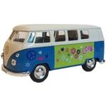 Blauwe Kunststof Welly Volkswagen Bulli / T1 Speelgoedauto's voor Kinderen 