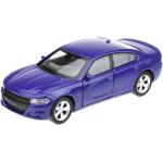 Blauwe Metalen Welly Dodge Charger Speelgoedauto's voor Kinderen 