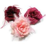 Roze Bloemen Accessoires carnaval met motief van Roos met Glitter voor Dames 