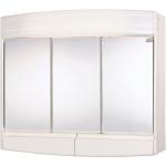 Spiegelkast Differnz Topas Eco met 3 Deuren en Verlichting 53x60x18 cm Wit