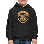 Spreadshirt® Harry Potter Zweinstein Wapenschild Hogwarts Kinderen trui Premium met capuchon, 12-14 jaar, zwart