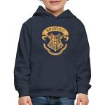 Spreadshirt® Harry Potter Zweinstein Wapenschild Hogwarts Kinderen trui Premium met capuchon, 7-8 jaar, navy