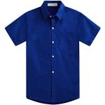 Casual Koningsblauwe Kinderoverhemden met korte mouw voor Jongens 