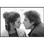 Star Wars Classic Leia Han Love - Grootte: 70 x 50 cm - Komar, muurschildering, posters, kunstdruk (zonder lijst)