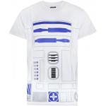 Witte Polyester Star Wars R2D2 T-shirts  in maat 3XL voor Heren 
