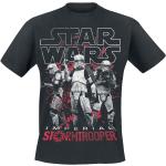 Zwarte Star Wars Stormtrooper Effen T-shirts Ronde hals  in maat S voor Heren 