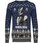 Blauwe Star Wars The Mandalorian Gebreide truien  in maat XL voor Heren 