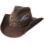 Cowboy Bruine Nubuck Stars&Stripes Gevlochten Cowboyhoeden  in maat L voor Heren 