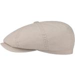Stetson Hatteras Katoen Ballonmuts Dames/Heren - pet katoenen cap flat hat met klep voor Lente/Zomer - S (54-55 cm) beige