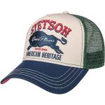 Stetson The Plains Trucker Pet Dames/Heren - baseballpet base cap curved brim Snapback met klep voor Zomer/Winter - One Size groen