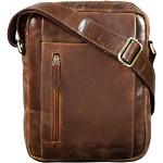 STILORD 'Irving' Vintage Leather Bag Bruine kleine schoudertas voor 10,1 inch en iPad tas DIN A5 handtas Messenger Bag echt leder, Kleur:antiek - bruin