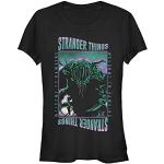Zwarte Stranger Things All over print T-shirts  in maat L voor Dames 