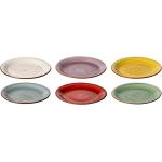 Multicolored Diepe borden 6 stuks 