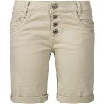 Sublevel bermuda voor dames, denim, chino, stretch, shorts met omslag, comfortabele korte broek in used look, L
