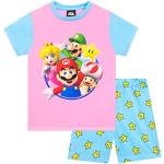 SUPER MARIO Meisjes Korte Pyjama Nactkleding voor Kinderen 110 Roze en Blauw