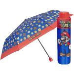 Super Mario Opvouwbare Paraplu voor Jongens - Blauwe Rode Vouwparaplu Kinderen 7+ Jaar met Yoshi - Compacte Kinderparaplu Windbestendig Zakformaat voor School Reizen - Diameter 91 cm - PERLETTI