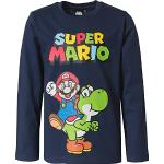 Super Mario Shirt met lange mouwen jongens, blauw, 104 cm