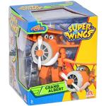 Super Wings Transforming Grand Alber Speelgoed Vliegtuig en Robot Figuur Transformeerbaar figuur en robot uit de animatieserie Speelgoed voor kinderen vanaf 3 jaar - 12 cm, Oranje