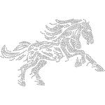 Witte Paarden Stickers met motief van Paarden 