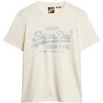 Beige Superdry Metallic T-shirts met opdruk Ronde hals  in maat S Metallic voor Dames 