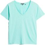 Turquoise Superdry V-hals T-shirts V-hals  in maat S in de Sale voor Dames 