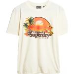 Witte Superdry T-shirts met ronde hals  voor de Zomer Ronde hals  in maat XL voor Dames 