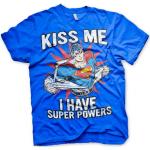 Blauwe Superman T-shirts met opdruk voor Heren 