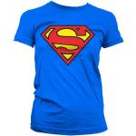 Blauwe Superman T-shirts met opdruk voor Dames 