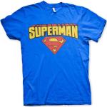 Blauwe Superman T-shirts met opdruk  in maat S voor Heren 