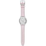 Swatch dames chronograaf kwarts horloge met lederen armband YCS599