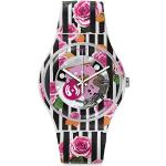 Swatch Horloge, kwarts, unisex, 41 mm, roze, Meerkleurig, band