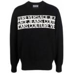 Zwarte Jacquard Sweatshirt voor Heren Versace Jeans Couture , Black , Heren