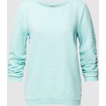 Turquoise Polyester Tom Tailor Denim Effen sweatshirts Ronde hals voor Dames 