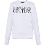 Sweatshirt met logo Versace Jeans Couture , White , Dames