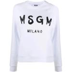 Casual Witte MSGM All over print Effen sweatshirts Ronde hals  in maat L in de Sale voor Dames 