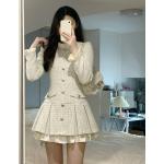 Casual Tweed Handwas Geplooide Mini jurken  in maat XL Mini voor Dames 