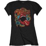 Zwarte Rolling Stones T-shirts  in maat L voor Dames 