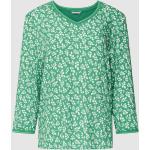 Groene Viscose Tom Tailor Tom T-shirts met driekwart mouw V-hals  in maat S in de Sale voor Dames 