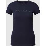 Donkerblauwe Emporio Armani Effen T-shirts Ronde hals  in maat S voor Dames 