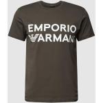 Donkergrijze Emporio Armani Effen T-shirts Ronde hals  in maat M voor Heren 
