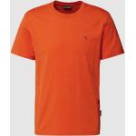 Oranje NAPAPIJRI Effen T-shirts Ronde hals  in maat M in de Sale voor Heren 