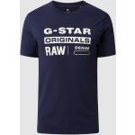Donkerblauwe G-Star Raw T-shirts met ronde hals Ronde hals  in maat M Bio voor Heren 