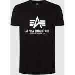 Zwarte Alpha Industries Inc. T-shirts met ronde hals Ronde hals  in maat M voor Heren 
