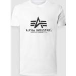 Witte Alpha Industries Inc. T-shirts met ronde hals Ronde hals  in maat M voor Heren 
