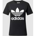 Zwarte adidas Originals T-shirts met ronde hals Ronde hals in de Sale voor Dames 