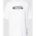 Witte G-Star Raw Effen T-shirts Ronde hals  in maat M voor Heren 