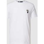 Witte Karl Lagerfeld Effen T-shirts Ronde hals  in maat M voor Heren 