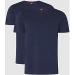 Donkerblauwe Stretch s.Oliver T-shirts met ronde hals Ronde hals  in maat M 2 stuks voor Heren 