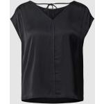 Zwarte Viscose Comma Effen T-shirts V-hals in de Sale voor Dames 